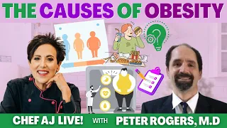 The Cause of Obesity | CHEF AJ LIVE! with Peter Rogers, M.D.