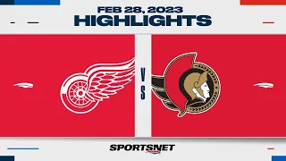 NHL Highlights | Red Wings vs. Senators - February 28, 2023