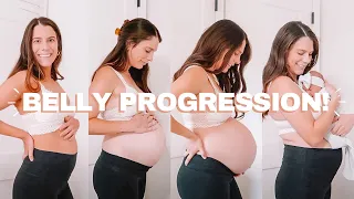 PREGNANT BELLY PROGRESSION! WEEK BY WEEK! 6 TO 38 WEEKS | THIRD PREGNANCY | Emma Donaldson