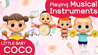 [리틀베이비 코코] Playing Musical Instruments🥁 | 영어동요 | 🎼음악 | 드럼 | 실로폰 | 마라카스 | 심벌즈 | 노래해요🎵| LittlebabyCoCo
