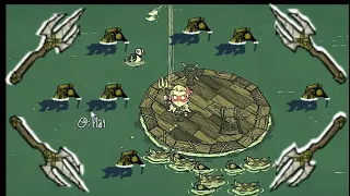 Don't Starve Together : How to uproot Bull Kelp by using a Strident Trident.