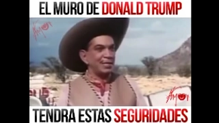 Cantinflas pasando el muro de Trump