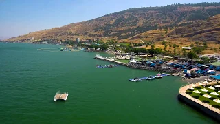 4K Drone Footage the Sea of Galilee from Tiberias