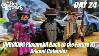 Unboxing the Playmobil Back to the Future III 2021 Advent Calendar Day 24