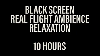 REAL Black Screen Airplane Brown Noise Ambience | Flight Attendant | Call Ding | Sleeping - 10 Hours