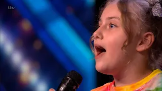 Britain's Got Talent 2022 9 Year Old Immi Davis's Surprising Audition Full Show w/ Comments S15E05