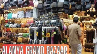 ALANYA GRAND BAZAAR ! ALANYA FAKE MARKET ! ANTALYA TURKEY TRAVEL ! ALANYA SHOPPİNG 4K