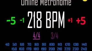 Metronomo Online - Online Metronome - 218 BPM 4/4