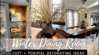NEUTRAL DINING ROOM DECORATE WITH ME 2023/ COZY + MINIMAL DINING ROOM DECORATING IDEAS FOR WINTER