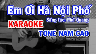 Em Ơi Hà Nội Phố - KARAOKE - TONE NAM CAO