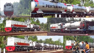 "Montoknya Ketel Pertamina Rewulu" - Langsiran KA Angkutan BBM Pertamina di Stasiun Rewulu