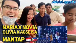 Filipinos In Love w/ Maria x Novia x Agseisa x Olivia | Bang Bang | Indonesian Idol 2020| NoLo React