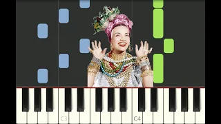 piano tutorial "TICO TICO" Samba, Carmen Miranda, with free sheet music