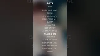 毛不易《爱若无声》(《镜·双城》电视剧插曲)