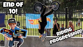 End of 10! Caiden's Freestyle BMX Riding Progression!