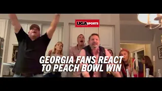 REACTION MONTAGE: Georgia fans celebrate Peach Bowl win as 2023 begins