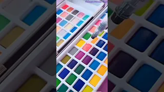 Keep Smiling Water Color 90 set of Color #HamailArtandCraft #satisfying #review #unboxing #asmr #art