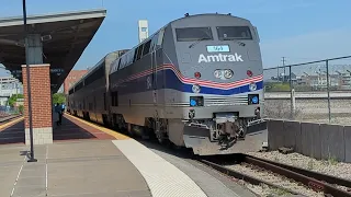 Railfanning Fort Worth ITC with Amtrak #164 heritage unit on the Heartland flyer