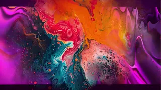 Relaxing Native American Inspired Chill / Sleep Music, Abstract Acrylic Paint Animated Background