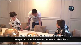 Messi and his children talk about the 7th Ballon d'Or