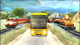 Train Vs Bus Racing Game -Multi Buses Vs Train Racing Game  - Android GamePlay - MJYgaming