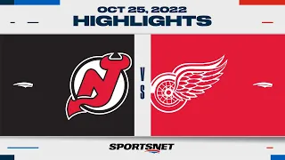 NHL Highlights | Devils vs. Red Wings - October 25, 2022