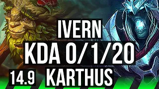 IVERN vs KARTHUS (JGL) | Rank 1 Ivern, 0/1/20 | JP Challenger | 14.9