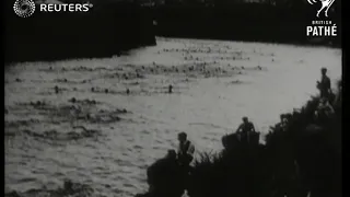 AUSTRALIA: Aquatic contest on the river Yarra (1929)