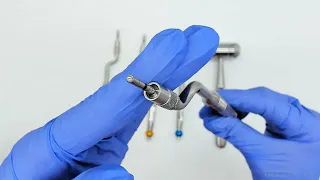 Видеообзор на набор из 5 изогнутых остеотомов для закрытого синус лифтинга и молотком