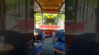 Welsh Highland Railway Pullman Carriage - 1st class. Built onsite by volunteers.