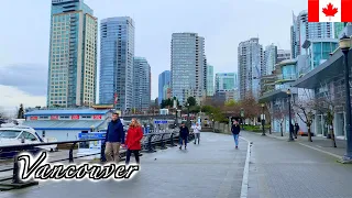 🇨🇦Vancouver Winter Walk - English Bay to Coal Harbour - 【4K】