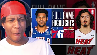 JAIME JAQUEZ ROTY! Lvgit Reacts To 76ERS at HEAT | FULL GAME HIGHLIGHTS | December 25, 2023