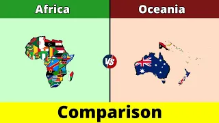 Oceania vs Africa | Africa vs Oceania | Africa | Oceania | Comparison | Data Duck 2.o