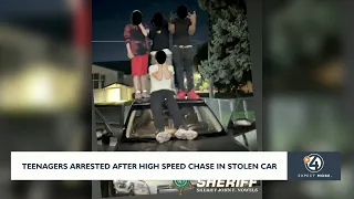 Three teens arrested in stolen car for high-speed chase