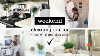 WEEKEND CLEANING ROUTINE // CLEAN WITH ME // CLEANING MOTIVATION