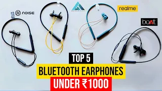 Top 5 Best Neckbands Under 1000 ⚡ Wireless  Earphones Under ₹1000 in 2023 ⚡ Neckband Under 1000