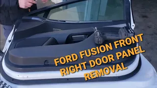 2013-2017 FORD FUSION FRONT RIGHT DOOR PANEL REMOVAL HOW TO