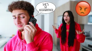 TALKING BAD ABOUT MY GIRLFRIEND BEHIND HER BACK!! *PRANK*