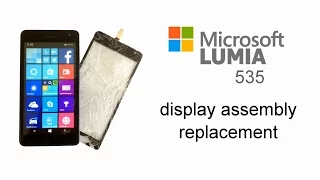 Microsoft Lumia 535 - Touch Screen Glass Digitizer Replacement, LCD Display, Disassembly