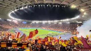 Roma Feyenoord  4-1  💛❤️ Inno più bello del mondo cantato da tutto lo stadio "ROMA ROMA ROMA"