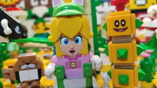 How to make Mario LEGO Peach 2023 with new green Cat Power UP MOC