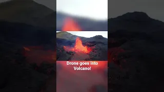 Drone goes into Volcano Iceland!