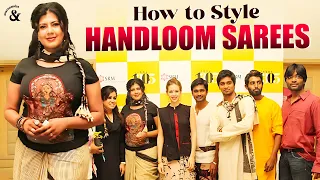 How to style Handloom Sarees | Swarnamalya