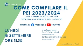 Come compilare il PEI 2023/2024: cosa cambia dopo il nuovo Decreto ministeriale del 1 Agosto