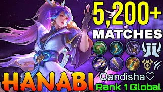 Hanabi Insane  5,200+ Matches - Top 1 Global Hanabi by Qandisha♡ - Mobile Legends
