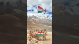 Har Ghar Tiranga campaign by Indo-Tibetan Border Police (ITBP) personnel at 18,400 Feet in Ladakh