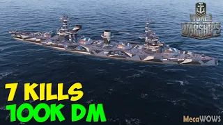 World of WarShips | Izmail | 7 KILLS | 100K Damage - Replay Gameplay 4K 60 fps
