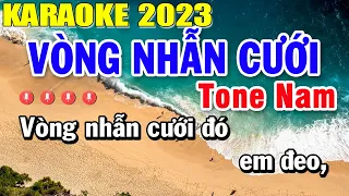 Vòng Nhẫn Cưới Karaoke Tone Nam Nhạc Sống 2023 | Trọng Hiếu