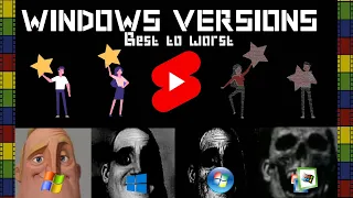 😇🤨😵WINDOWS VERSIONS FROM BEST TO WORST😇🤨😵 #shorts