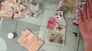 Making Tags and journaling cards with decoupage napkins Part 1